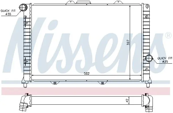 Handler.Part Radiator, engine cooling NISSENS 60056 1