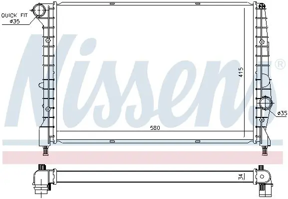 Handler.Part Radiator, engine cooling NISSENS 60058 5