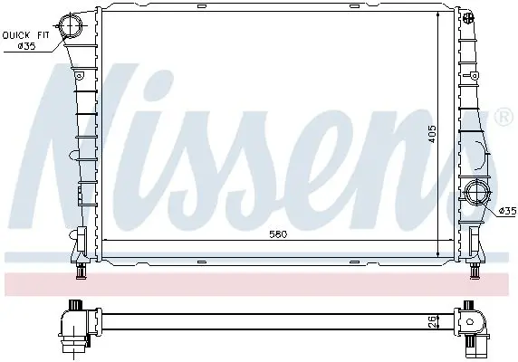 Handler.Part Radiator, engine cooling NISSENS 60059 5