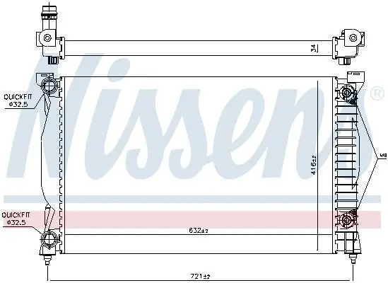 Handler.Part Radiator, engine cooling NISSENS 60305A 6