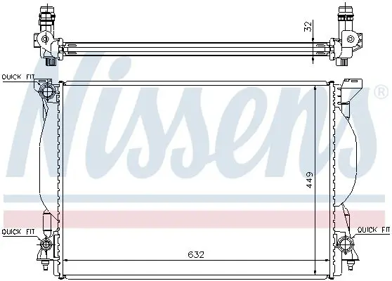 Handler.Part Radiator, engine cooling NISSENS 60306A 2