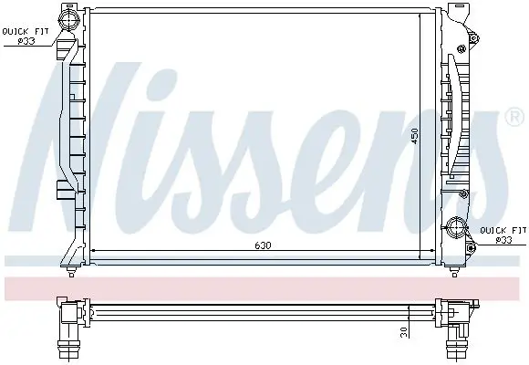 Handler.Part Radiator, engine cooling NISSENS 60422A 6