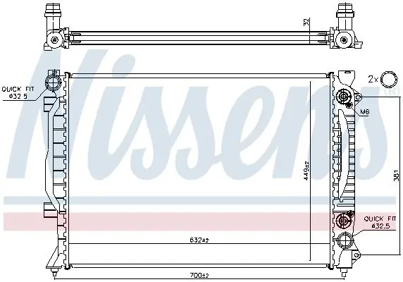 Handler.Part Radiator, engine cooling NISSENS 60423A 6