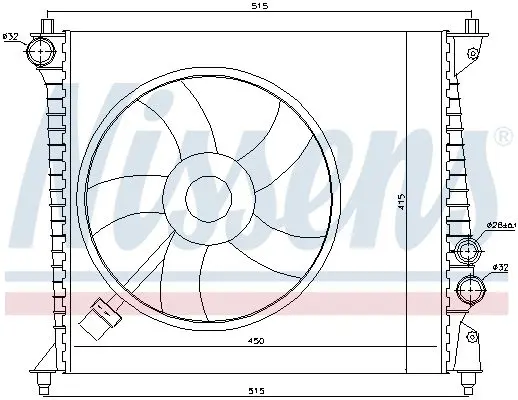 Handler.Part Radiator, engine cooling NISSENS 60425 6