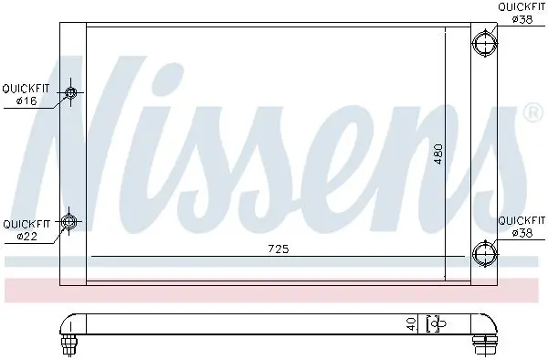 Handler.Part Radiator, engine cooling NISSENS 60427 5