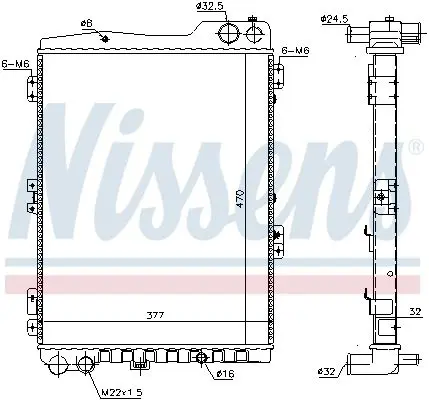 Handler.Part Radiator, engine cooling NISSENS 60442 2