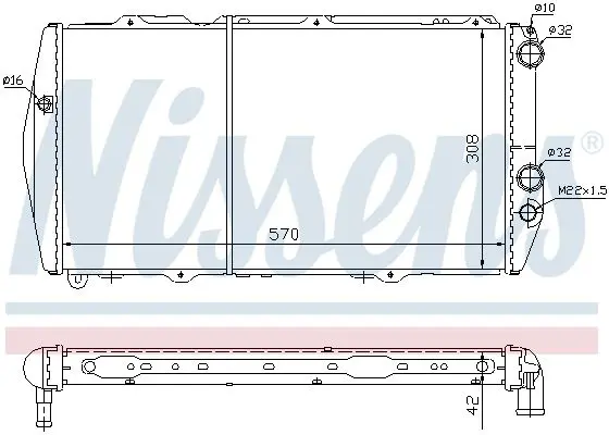 Handler.Part Radiator, engine cooling NISSENS 604551 5