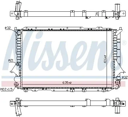 Handler.Part Radiator, engine cooling NISSENS 60458 5