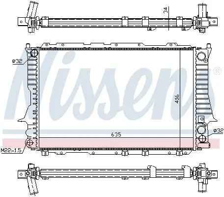 Handler.Part Radiator, engine cooling NISSENS 60459 5