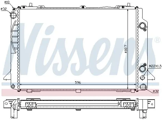 Handler.Part Radiator, engine cooling NISSENS 60467A 6