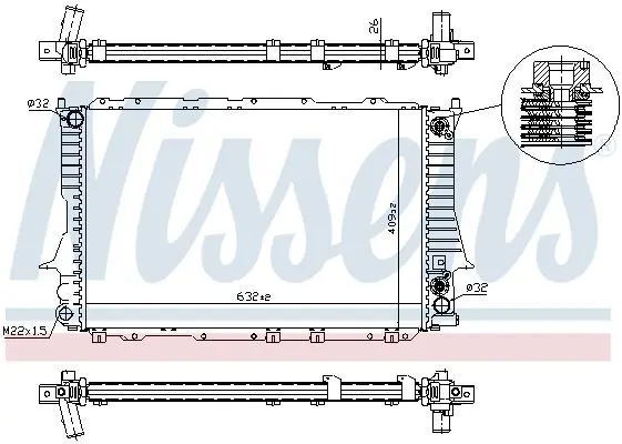 Handler.Part Radiator, engine cooling NISSENS 60476 5