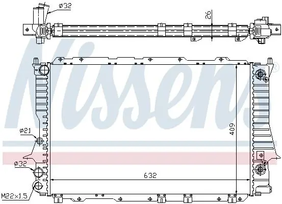 Handler.Part Radiator, engine cooling NISSENS 60477 5