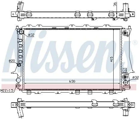 Handler.Part Radiator, engine cooling NISSENS 60480 5