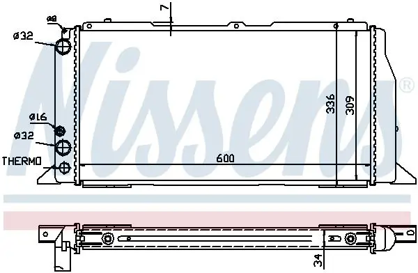 Handler.Part Radiator, engine cooling NISSENS 60487 5