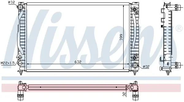 Handler.Part Radiator, engine cooling NISSENS 60498 6