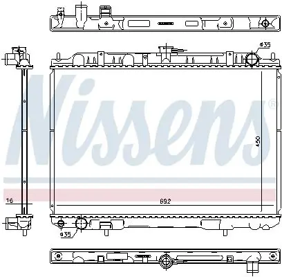 Handler.Part Radiator, engine cooling NISSENS 606161 5