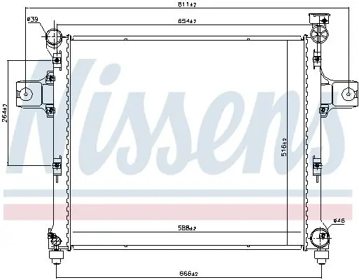 Handler.Part Radiator, engine cooling NISSENS 606254 5