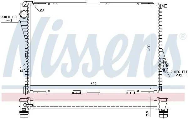 Handler.Part Radiator, engine cooling NISSENS 60648A 6