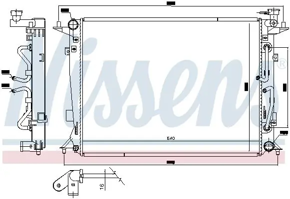 Handler.Part Radiator, engine cooling NISSENS 606553 5