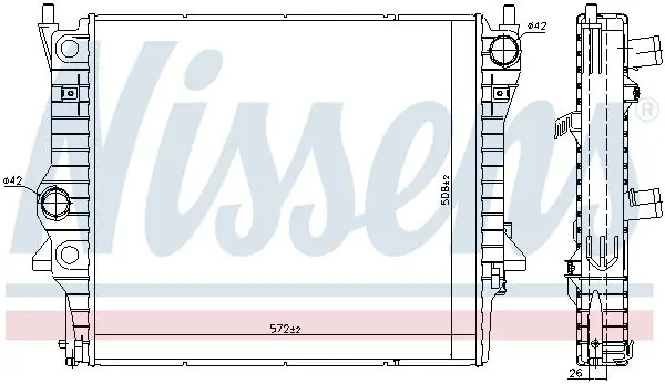 Handler.Part Radiator, engine cooling NISSENS 606560 5