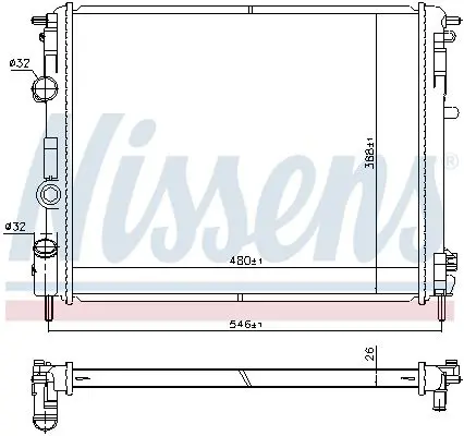 Handler.Part Radiator NISSENS 607085 1