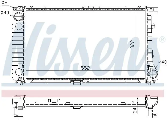 Handler.Part Radiator, engine cooling NISSENS 60744A 5