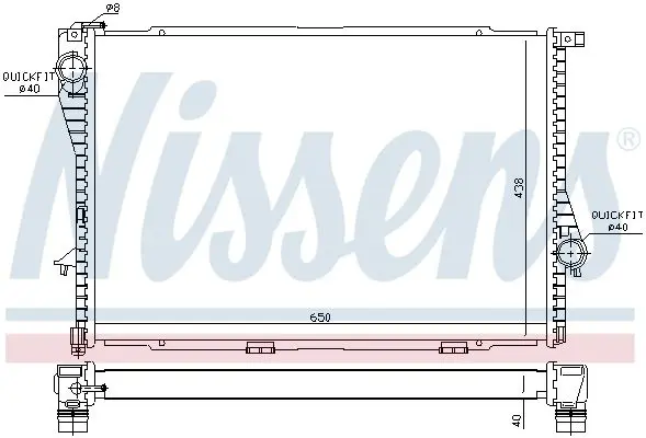 Handler.Part Radiator, engine cooling NISSENS 60754A 6