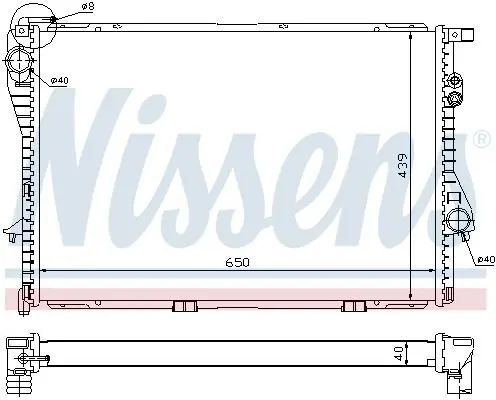 Handler.Part Radiator, engine cooling NISSENS 60752A 6