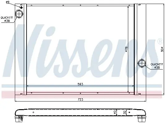 Handler.Part Radiator, engine cooling NISSENS 60764 2