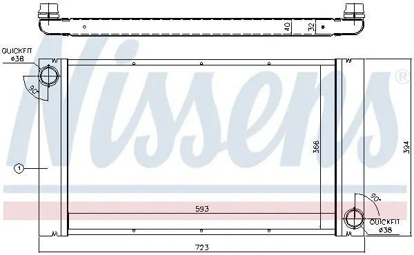 Handler.Part Radiator, engine cooling NISSENS 60765 5