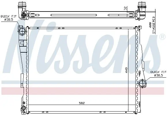 Handler.Part Radiator, engine cooling NISSENS 60875 5