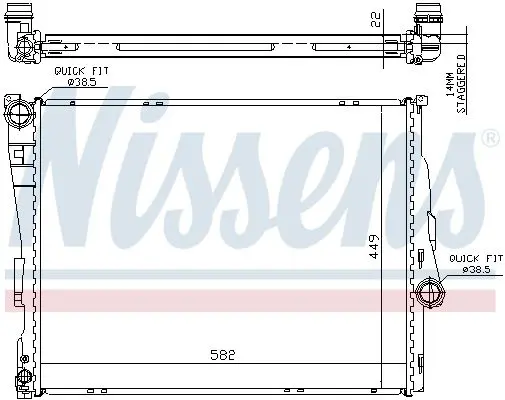 Handler.Part Radiator, engine cooling NISSENS 60784A 6