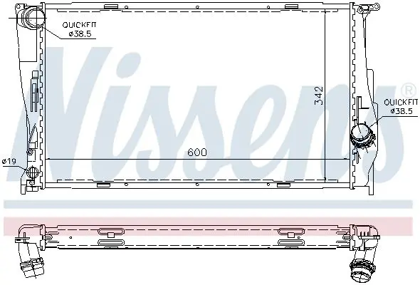 Handler.Part Radiator, engine cooling NISSENS 60785A 6