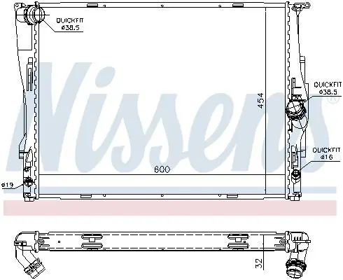 Handler.Part Radiator, engine cooling NISSENS 60786A 6