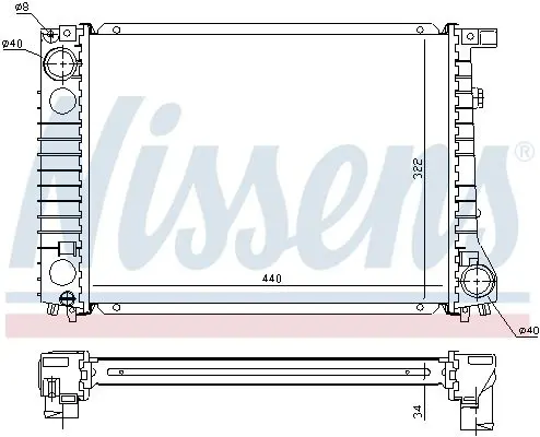 Handler.Part Radiator, engine cooling NISSENS 60797A 5