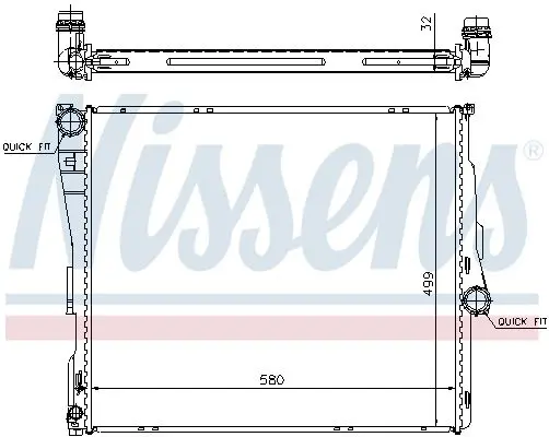 Handler.Part Radiator, engine cooling NISSENS 60803A 6