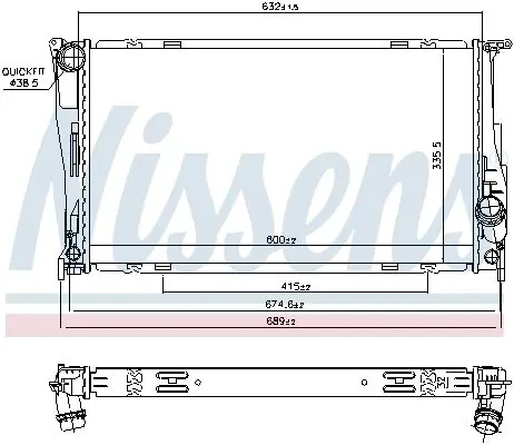 Handler.Part Radiator, engine cooling NISSENS 60832 6