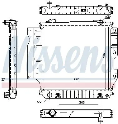 Handler.Part Radiator, engine cooling NISSENS 60993 6