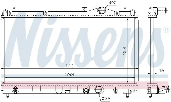 Handler.Part Radiator, engine cooling NISSENS 609941 5