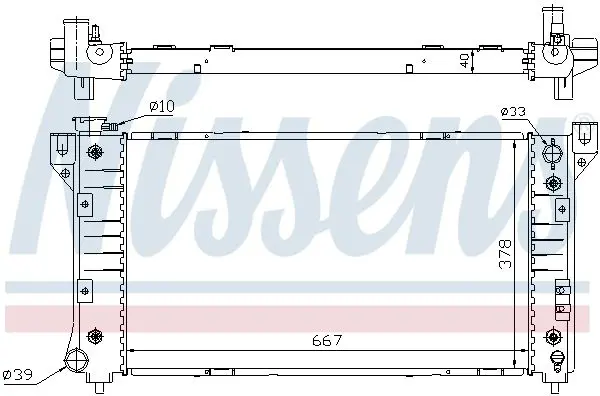 Handler.Part Radiator, engine cooling NISSENS 60999A 6