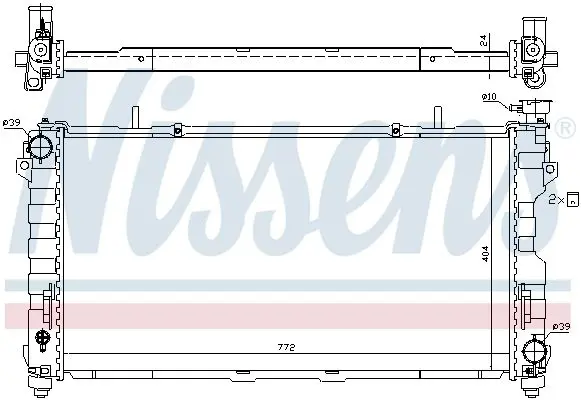 Handler.Part Radiator, engine cooling NISSENS 61005 2