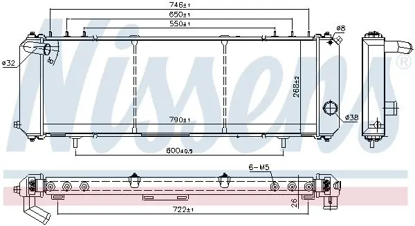 Handler.Part Radiator, engine cooling NISSENS 61008 6