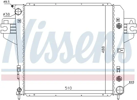 Handler.Part Radiator, engine cooling NISSENS 61017 2