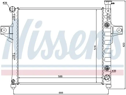 Handler.Part Radiator, engine cooling NISSENS 61023 5