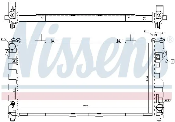 Handler.Part Radiator, engine cooling NISSENS 61025 2