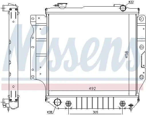 Handler.Part Radiator, engine cooling NISSENS 61036 7