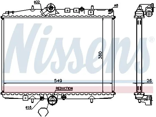 Handler.Part Radiator, engine cooling NISSENS 61295A 5