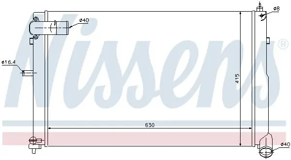 Handler.Part Radiator, engine cooling NISSENS 61308 5