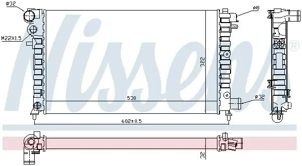 Handler.Part Radiator, engine cooling NISSENS 61346 5