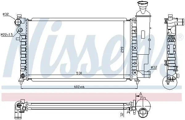 Handler.Part Radiator, engine cooling NISSENS 61347 6